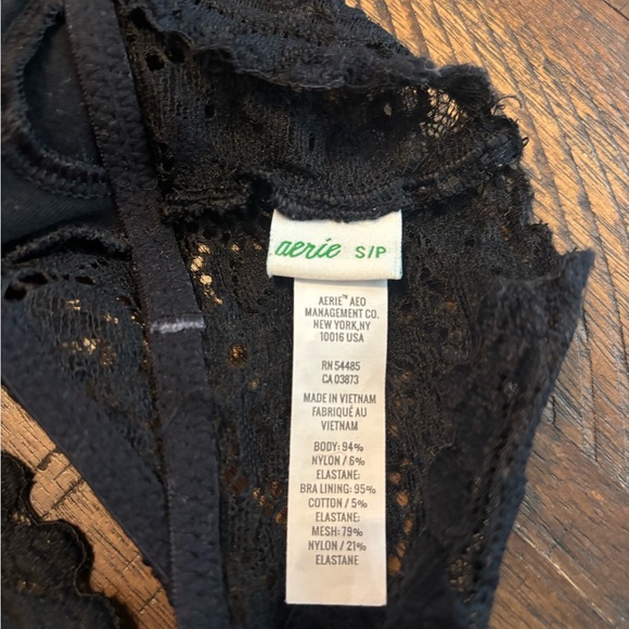Aerie Black Lace Strappy Bralette S - Picture 4 of 4